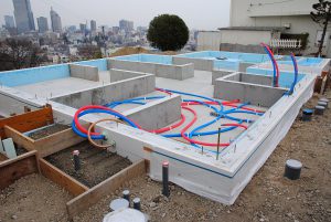 [家づくりblog]仙台の街が見える家　基礎から設備工事へ